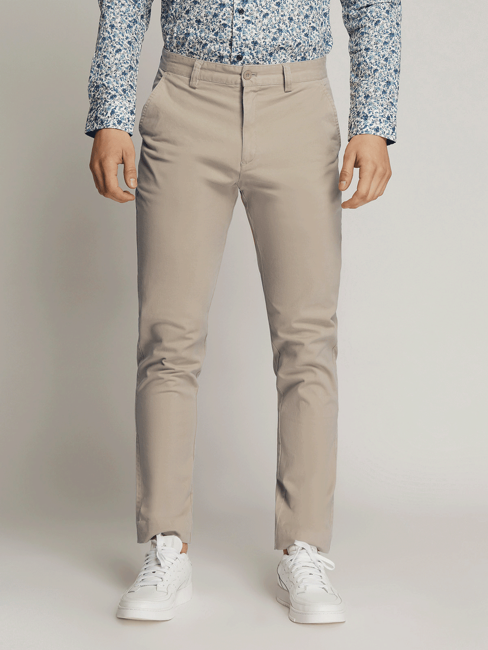 Ledger Peach Finish Fine Cotton Drill Slim Fit Chino KHAKI