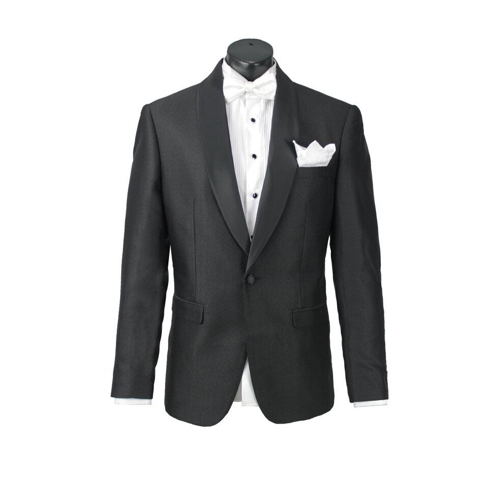 Capone Crepe Weave Boys Jacket BLACK