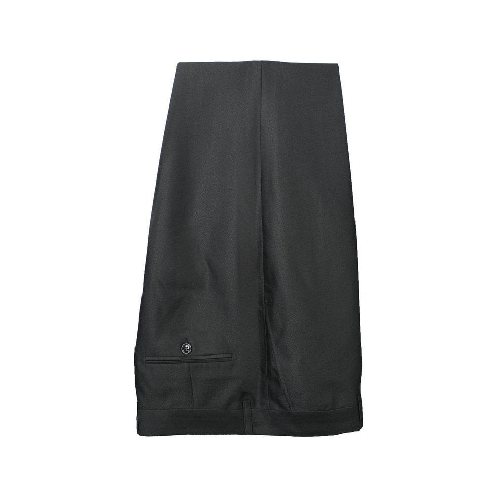 Capone Crepe Weave Flatfront Boys Trousers BLACK