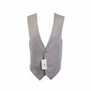 Harrison Plain Textured Vest FAWN